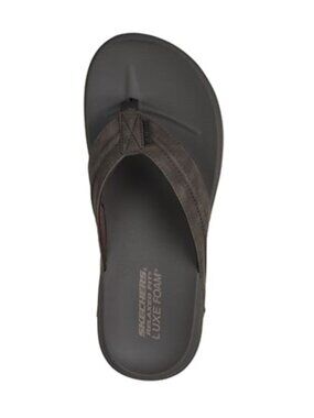 NWT Skechers Patino Marlee Men's 12 Comfort Flip Flop Sandal Chocolate Brown